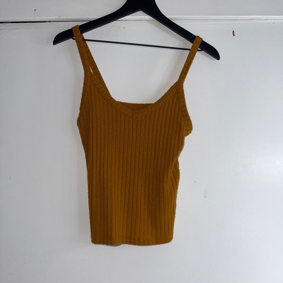 American Eagle Outfitters Yellow Ribbed Fitted Camisole - Picture 2 of 4